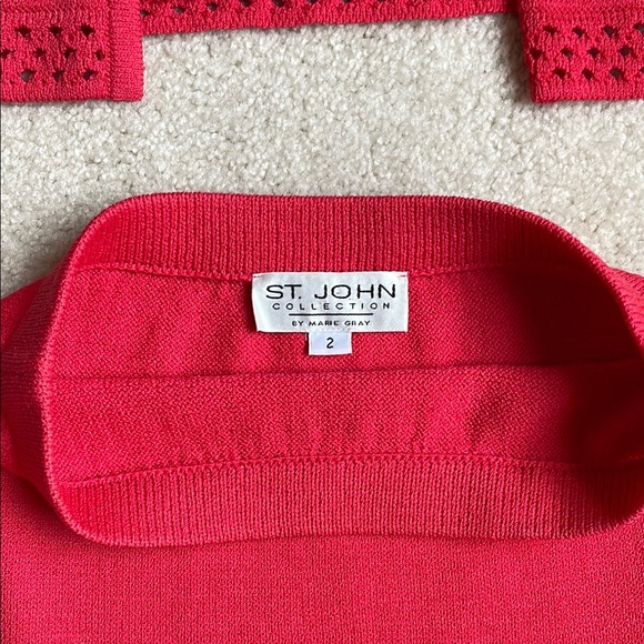 St. John Collection By Marie Gray Vintage Y2K Coord Skirt Set Women’s 2 Salmon - Picture 4 of 16